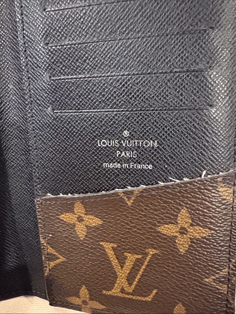 Louis Vuitton Monogram Long Wallet in Brown and Black Serial #CT2191 - Picture 5 of 5